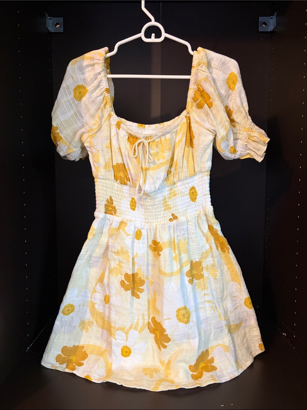 Sabo Skirt Yellow Floral Smocked Sundress